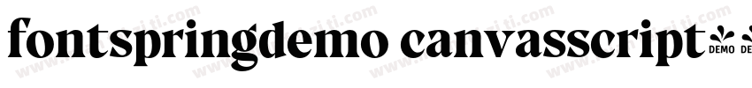 fontspringdemo canvasscript字体转换